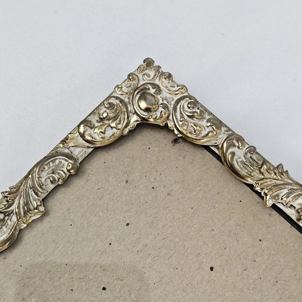 Vintage Brass Filigree Picture Frame 8